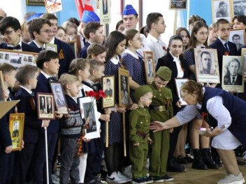 Победный марш Бессмертного полка прошел в кубанских школах