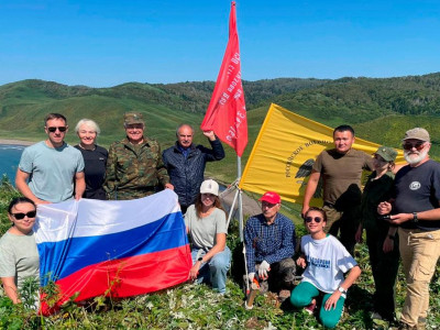 На Сахалине подняли Знамя Победы