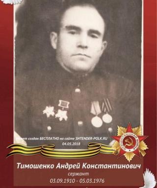 Тимошенко Андрей Константинович