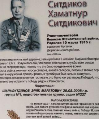 Ситдиков Хаматнур Ситдикович