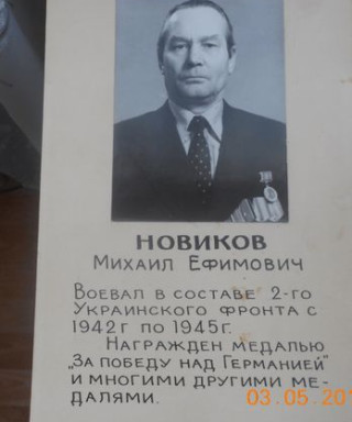 НОВИКОВ МИХАИЛ ЕФИМОВИЧ