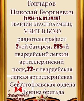 Гончаров Николай Георгиевич