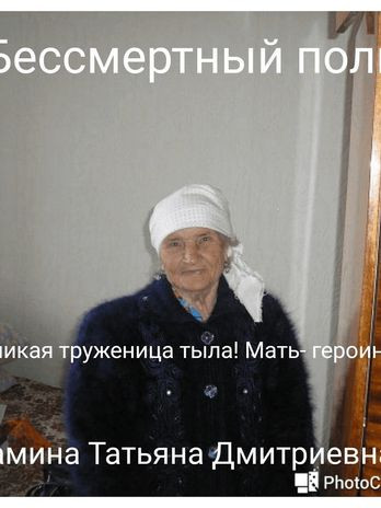 Шамина Татьяна Дмитриевна