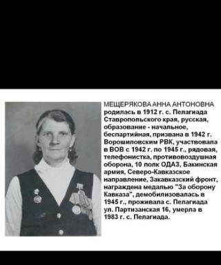 Гридчина Анна Антоновна