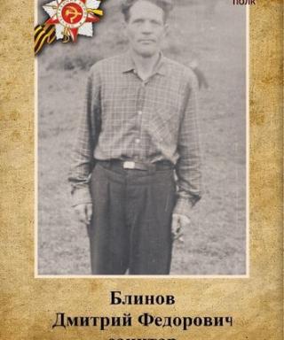 Блинов Дмитрий Федорович