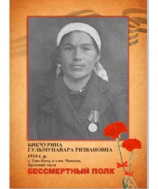 БИКЧУРИНА Гульмунавара Ризвановна