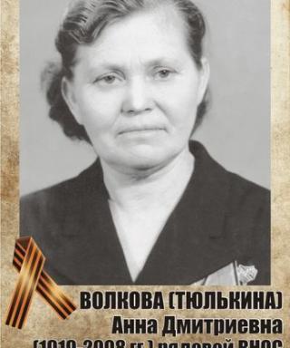 Волкова (Тюлькина) Анна Дмитриевна