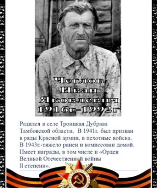 Чеглов Иван Яковлевич