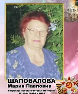 Шаповалова Мария Павловна