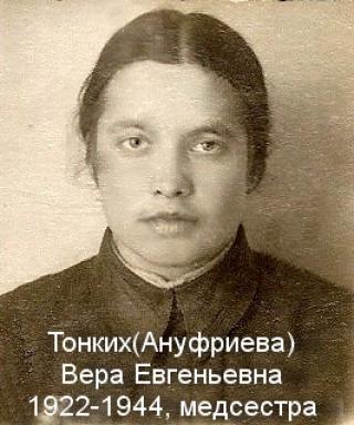 Тонких ( Ануфриева ) Вера Евгеньевна
