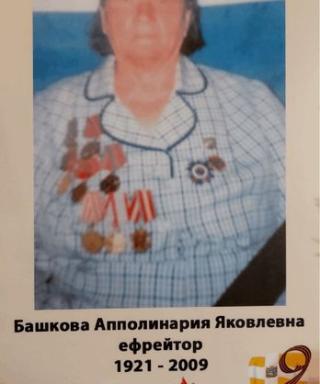 Башкова Апполинария Яковлевна