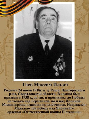 Гаев Максим Ильич