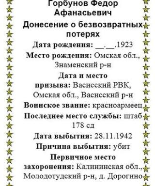 Горбунов Фёдор Афанасьевич
