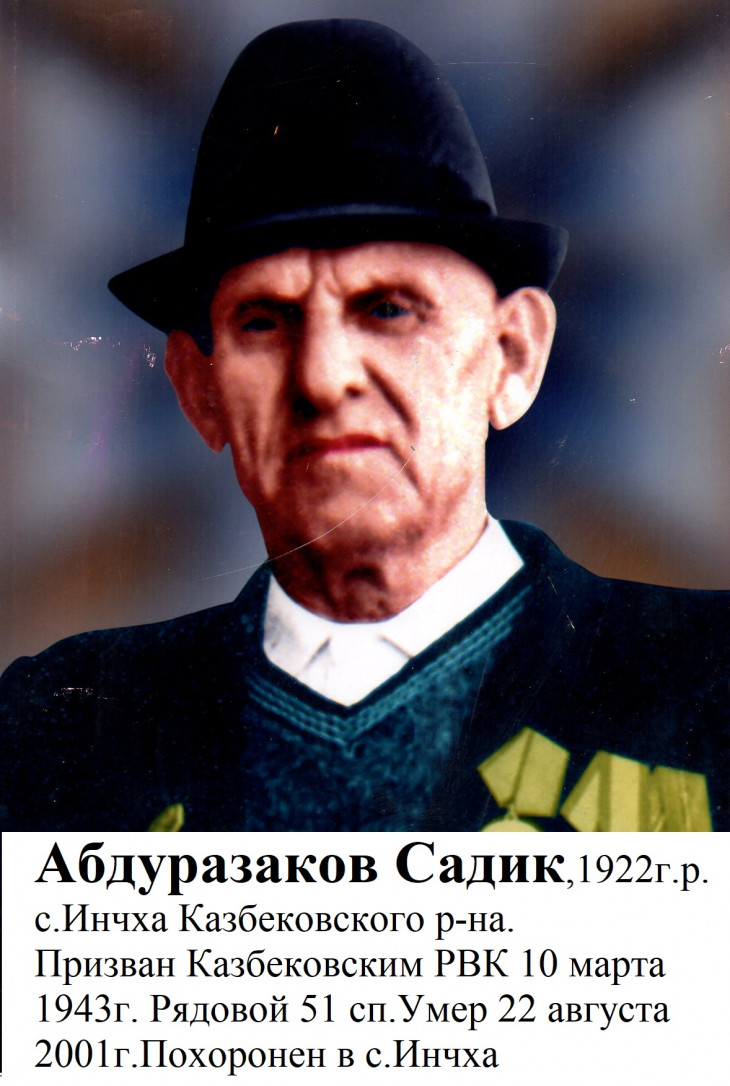 Абдуразаков Садик (неизвестно)