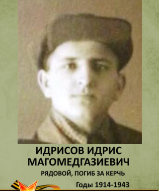 Идрисов Идрис Магомедгазиевич