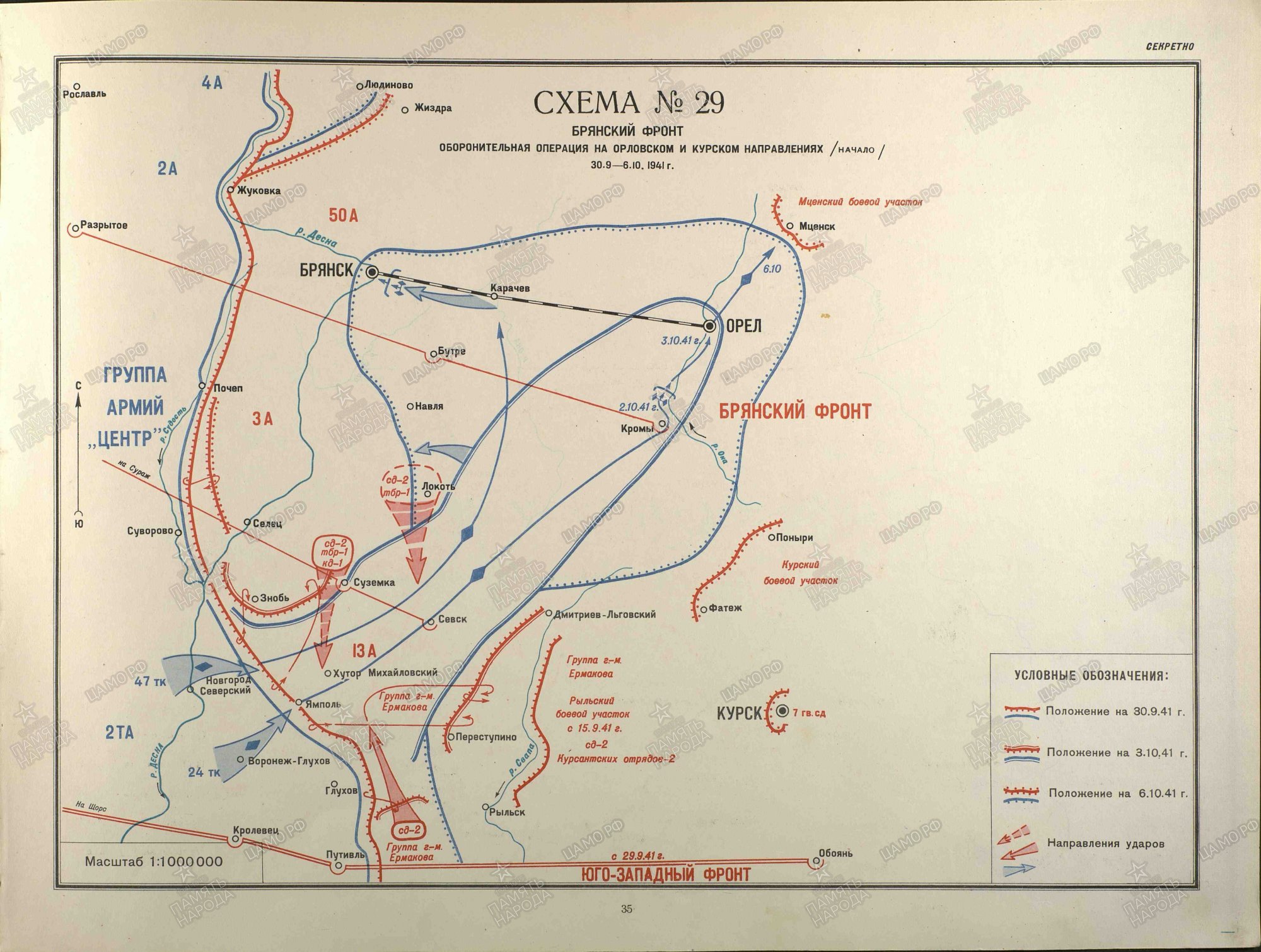 Карта орла 1941